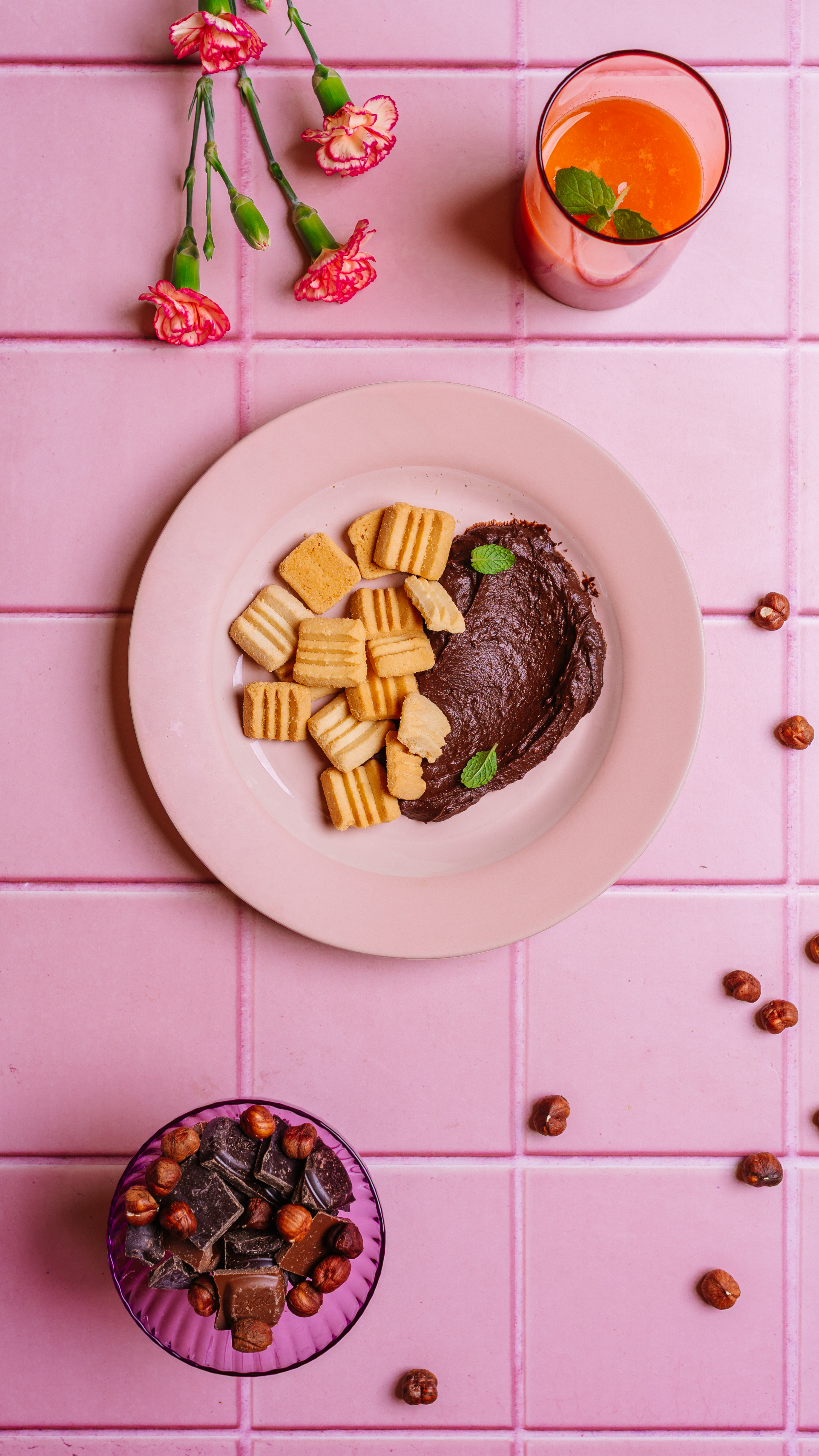 Domowa nutella, mini ciasteczka maślane
